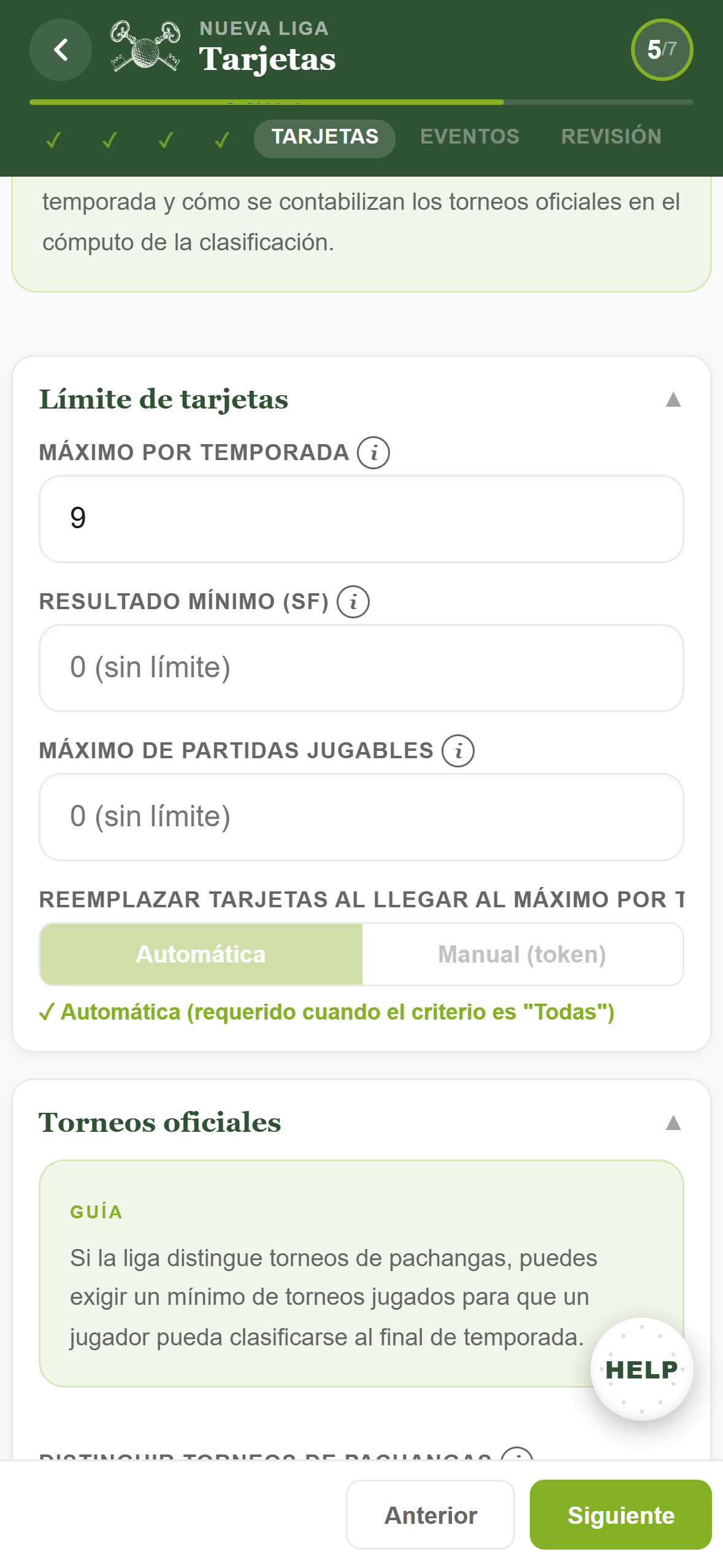 Eventos del pool con premios y puntos